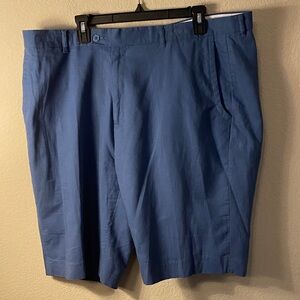 Stacy Adams Blue Flat-Front Men's Shorts